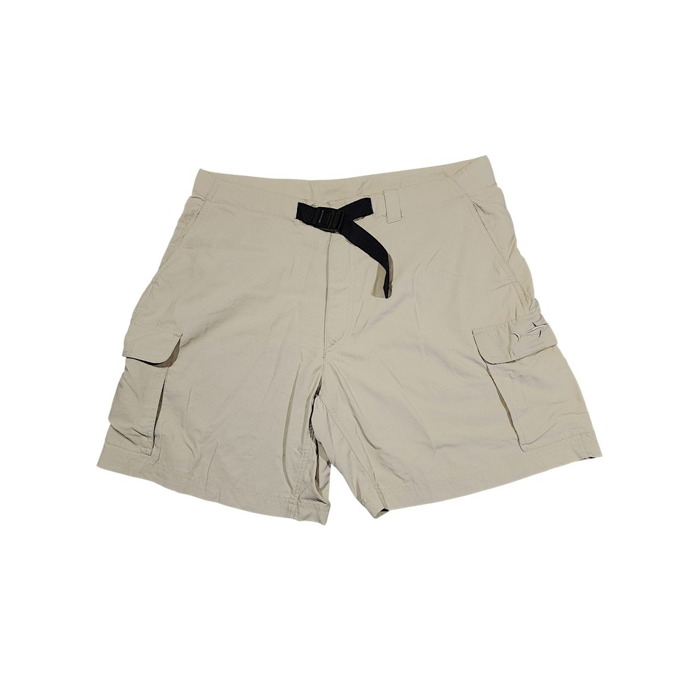 Against the Elements Cargo Shorts 36/34 x 7.5 Men 17"‎ Tan Nylon Hiking Gorpcore